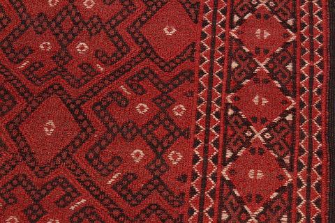 handmade Geometric Antique Rust Ivory Hand-Woven RECTANGLE 100% WOOL area rug 7x11