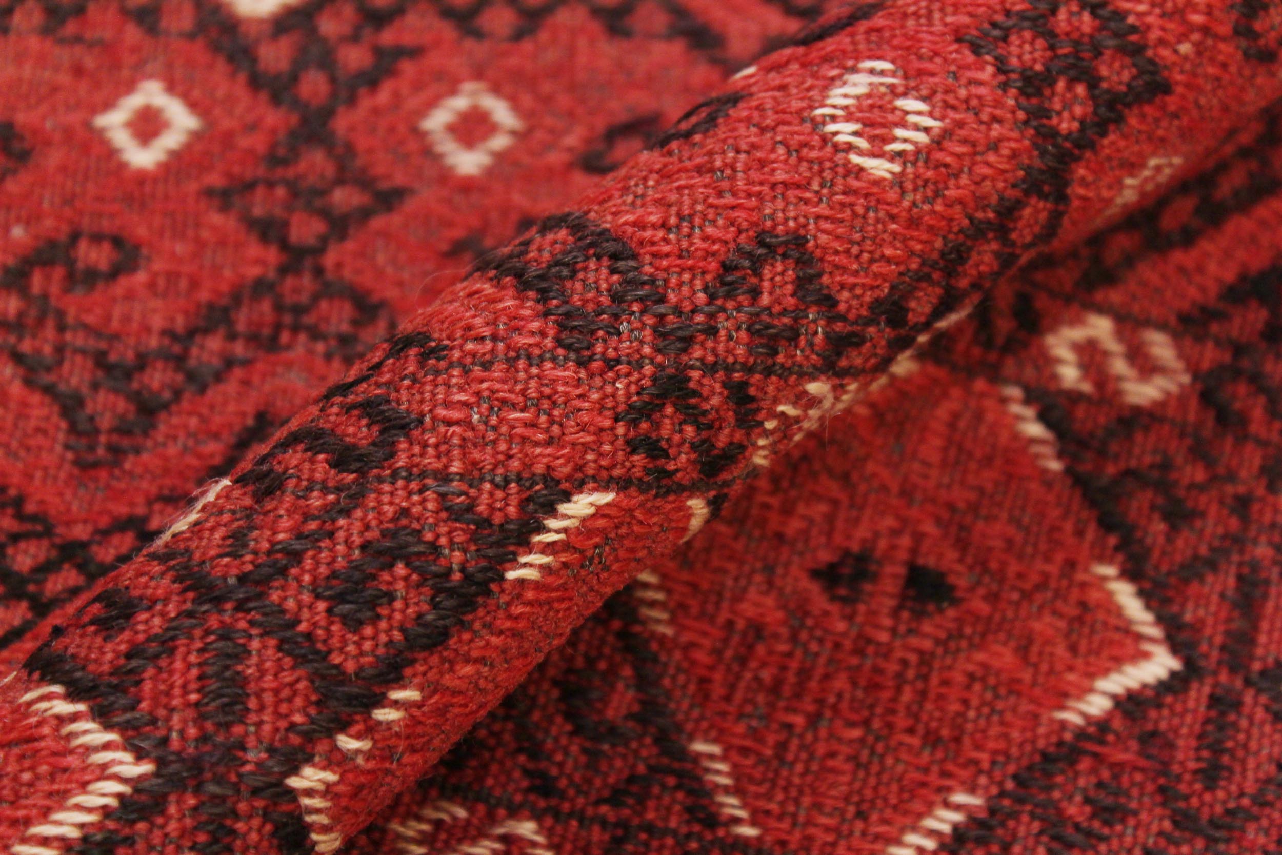 handmade Geometric Antique Rust Ivory Hand-Woven RECTANGLE 100% WOOL area rug 7x11