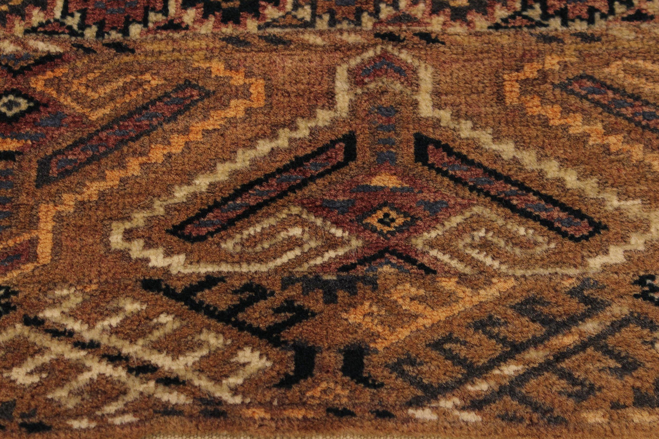 handmade Geometric Antique Tan Blue Hand Knotted RECTANGLE 100% WOOL area rug 3x5
