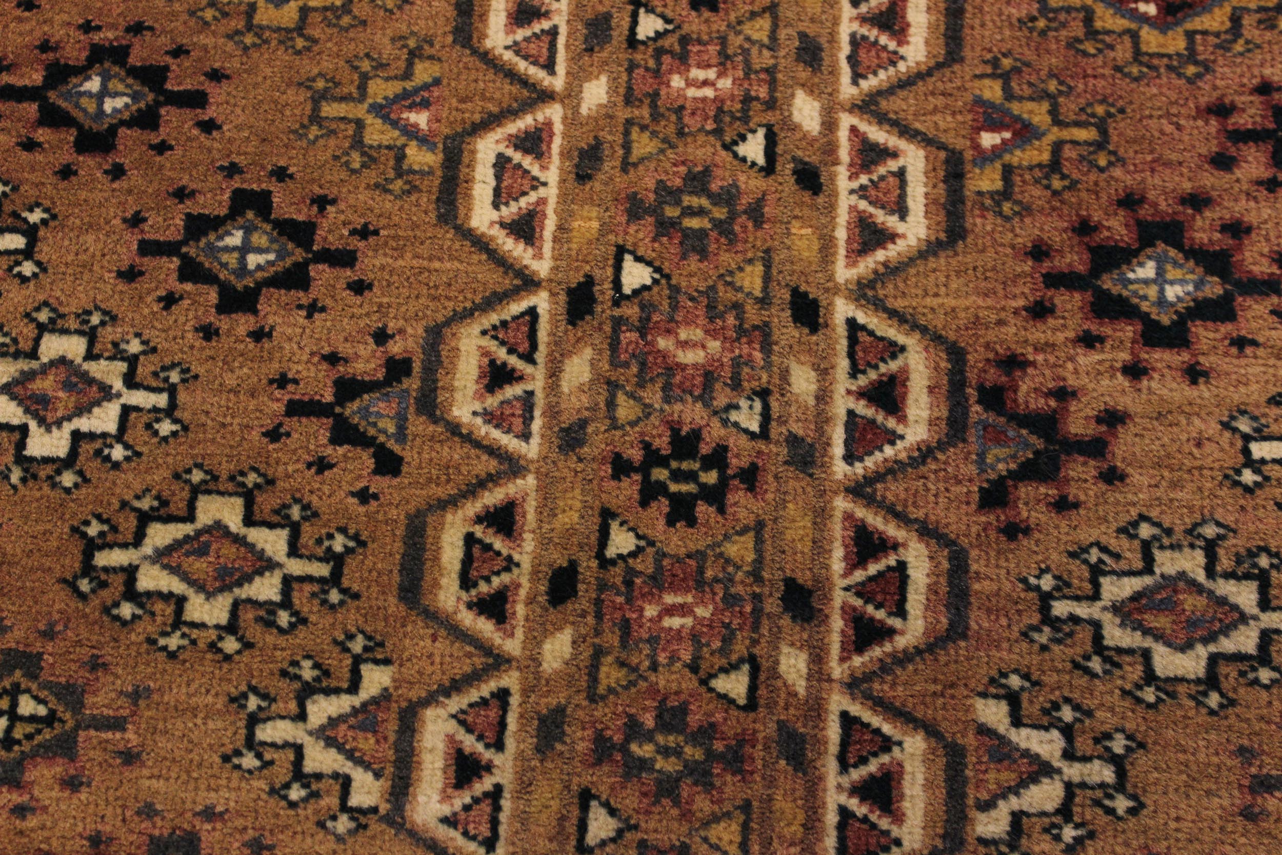 handmade Geometric Antique Tan Blue Hand Knotted RECTANGLE 100% WOOL area rug 3x5
