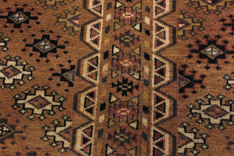 handmade Geometric Antique Tan Blue Hand Knotted RECTANGLE 100% WOOL area rug 3x5

