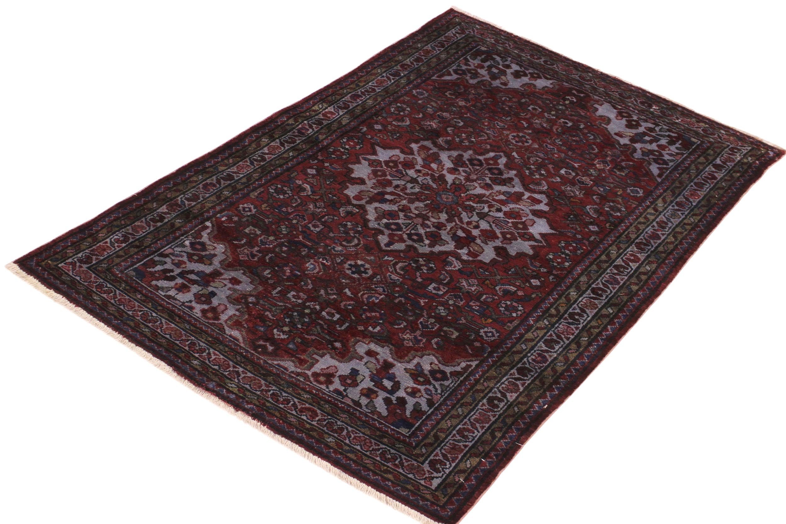 handmade Traditional Antique Antique Red Blue Hand Knotted RECTANGLE 100% WOOL area rug 3x5