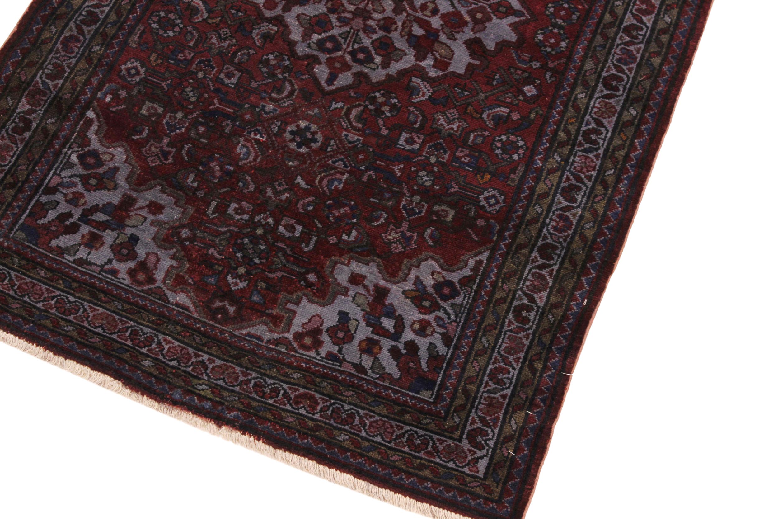 handmade Traditional Antique Antique Red Blue Hand Knotted RECTANGLE 100% WOOL area rug 3x5