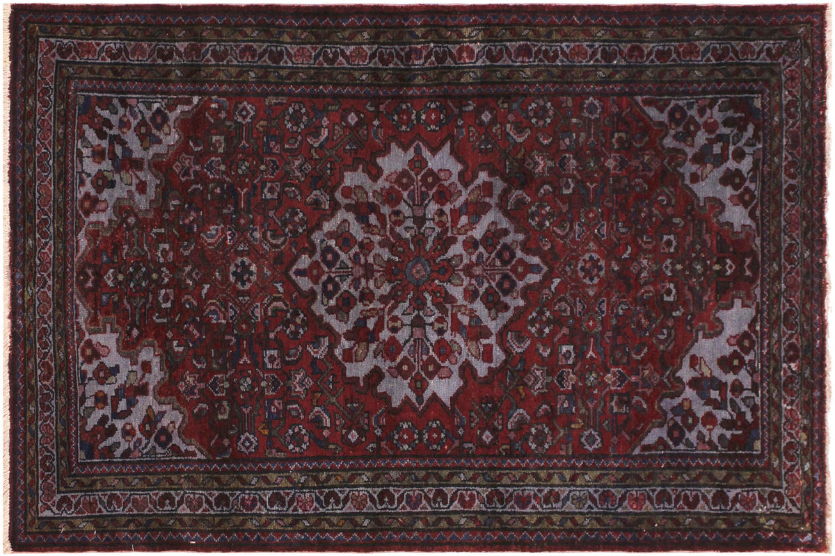 handmade Traditional Antique Antique Red Blue Hand Knotted RECTANGLE 100% WOOL area rug 3x5