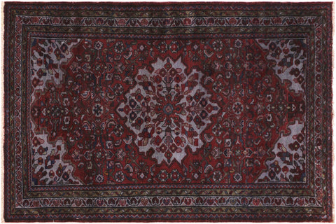 handmade Traditional Antique Antique Red Blue Hand Knotted RECTANGLE 100% WOOL area rug 3x5
