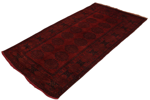 handmade Geometric Antique Bokhara Rust Blue Hand Knotted RUNNER 100% WOOL area rug 4x6
