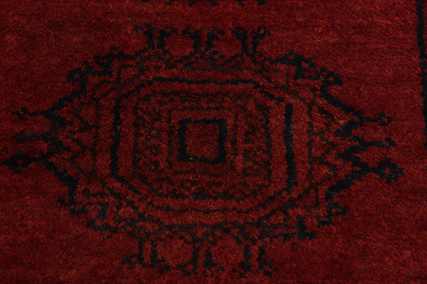 handmade Geometric Antique Bokhara Rust Blue Hand Knotted RUNNER 100% WOOL area rug 4x6