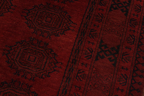 handmade Geometric Antique Bokhara Rust Blue Hand Knotted RUNNER 100% WOOL area rug 4x6