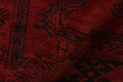 handmade Geometric Antique Bokhara Rust Blue Hand Knotted RUNNER 100% WOOL area rug 4x6