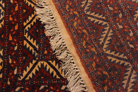 handmade Traditional Antique Antique Rust Beige Hand Knotted RECTANGLE 100% WOOL area rug 4x6