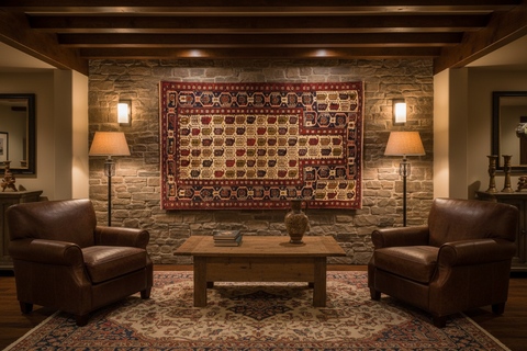 1970s Authentic Persian Baluch Mihrab Hand-Knotted Rug - 3'1'' x 3'11''
