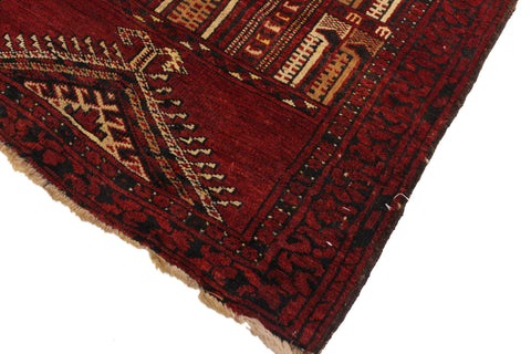 handmade Traditional Antique Antique Red Ivory Hand Knotted RECTANGLE 100% WOOL area rug 3x4