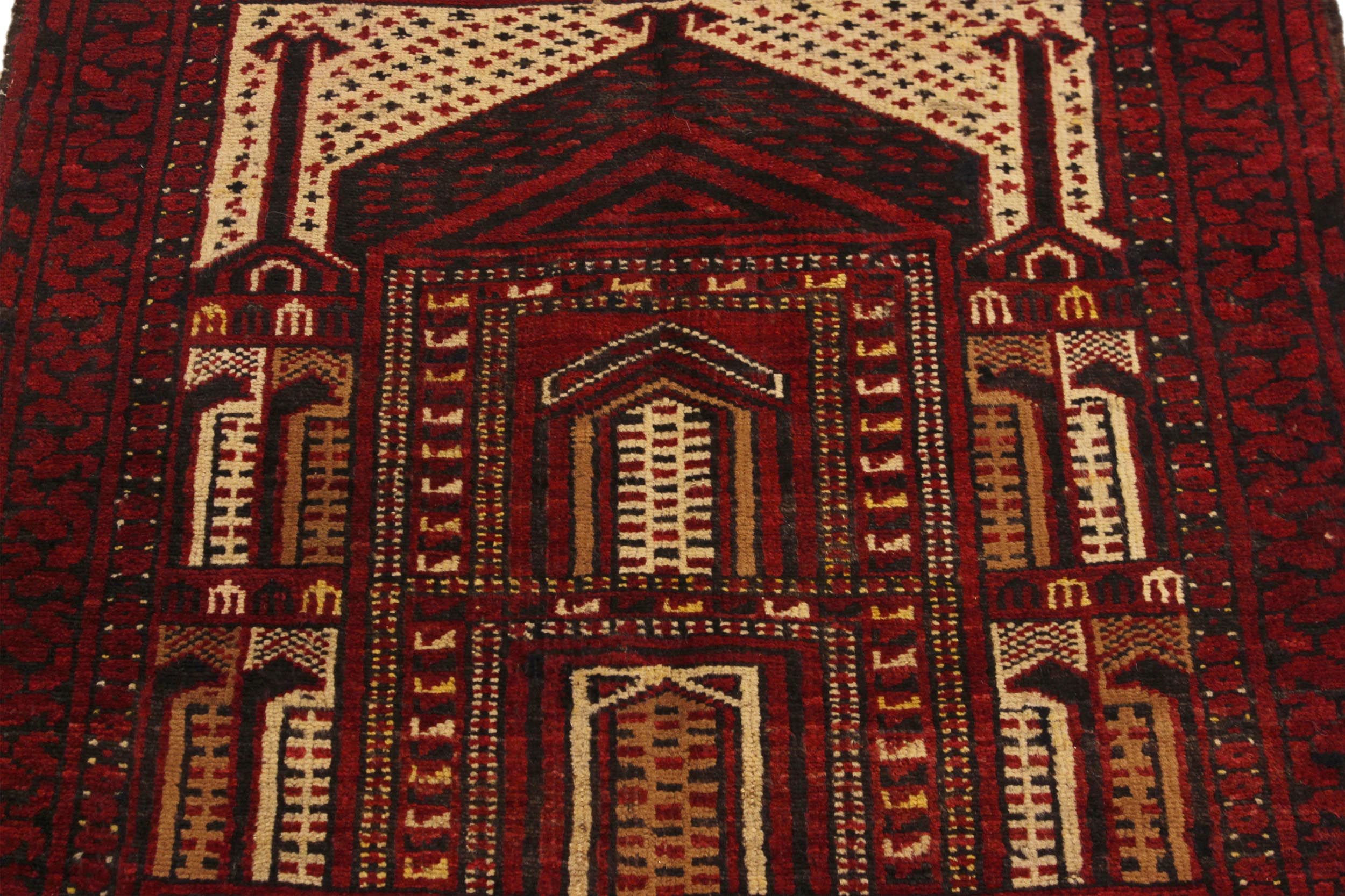 handmade Traditional Antique Antique Red Ivory Hand Knotted RECTANGLE 100% WOOL area rug 3x4