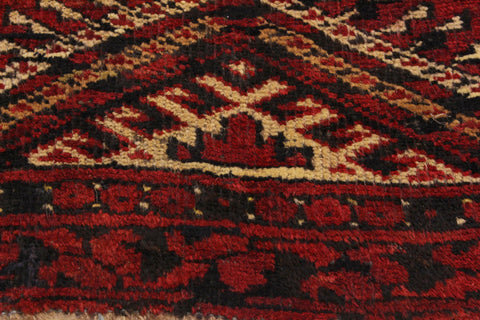 handmade Traditional Antique Antique Red Ivory Hand Knotted RECTANGLE 100% WOOL area rug 3x4