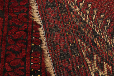 handmade Traditional Antique Antique Red Ivory Hand Knotted RECTANGLE 100% WOOL area rug 3x4