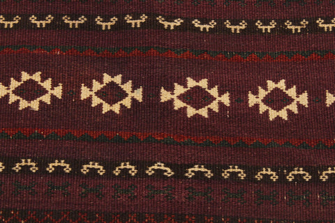 handmade Geometric Antique Drk. Red Ivory Hand-Woven RECTANGLE 100% WOOL area rug 3x4