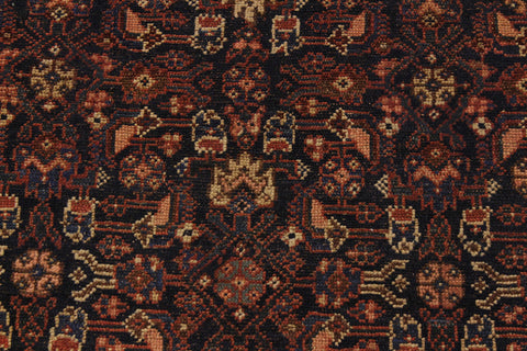 handmade Geometric Antique Antique Blue Rust Hand Knotted RECTANGLE 100% WOOL area rug 4x6