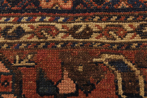 handmade Geometric Antique Antique Blue Rust Hand Knotted RECTANGLE 100% WOOL area rug 4x6