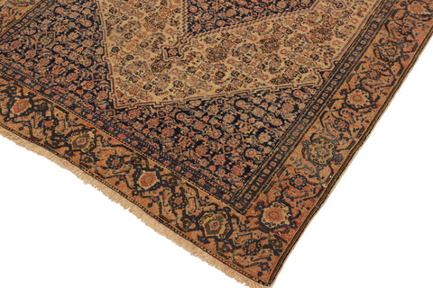 handmade Traditional Antique Antique Tan Blue Hand Knotted RECTANGLE 100% WOOL area rug 4x6