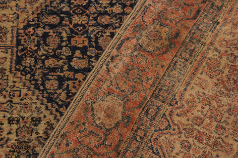 handmade Traditional Antique Antique Tan Blue Hand Knotted RECTANGLE 100% WOOL area rug 4x6