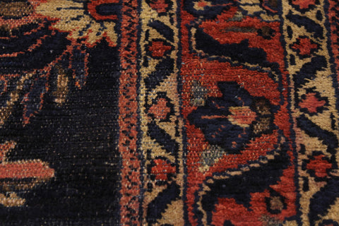 handmade Traditional Antique Sarook Blue Rust Hand Knotted RECTANGLE 100% WOOL area rug 3x5