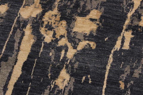 handmade Modern Kafkaz Gray Ivory Hand Knotted RECTANGLE 100% WOOL area rug 4' x 6'