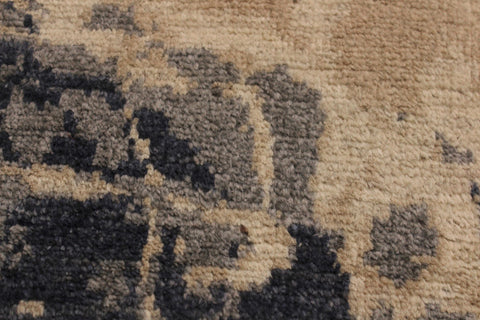 handmade Modern Kafkaz Gray Ivory Hand Knotted RECTANGLE 100% WOOL area rug 4' x 6'