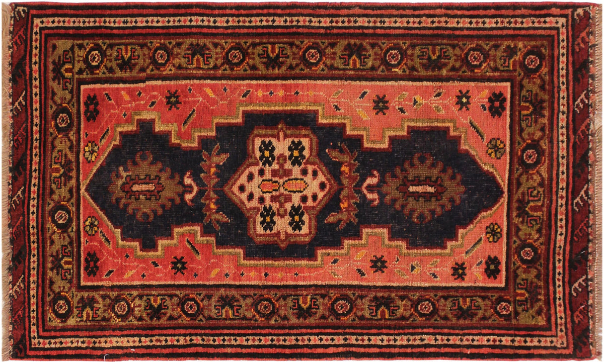 handmade Traditional Antique Blue Rust Hand Knotted RECTANGLE 100% WOOL area rug 3x5