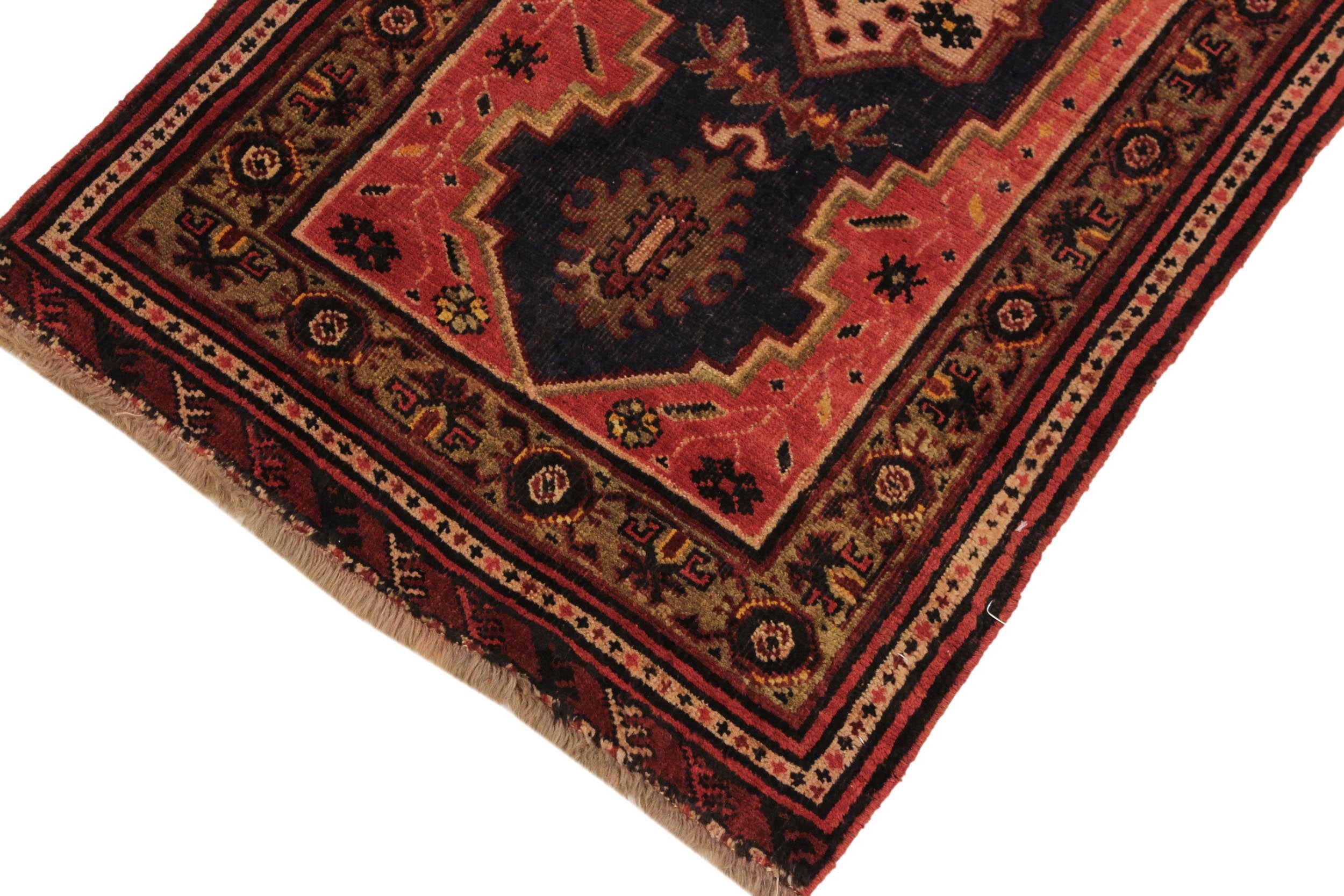 handmade Traditional Antique Blue Rust Hand Knotted RECTANGLE 100% WOOL area rug 3x5