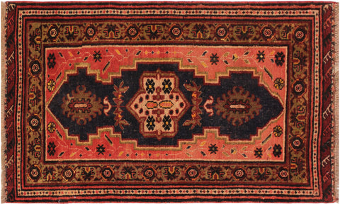 handmade Traditional Antique Blue Rust Hand Knotted RECTANGLE 100% WOOL area rug 3x5