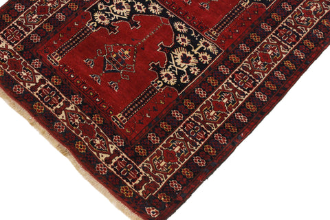 handmade Traditional Antique Antique Rust Blue Hand Knotted RECTANGLE 100% WOOL area rug 4x7