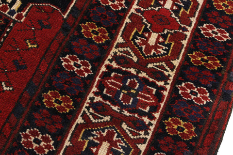 handmade Traditional Antique Antique Rust Blue Hand Knotted RECTANGLE 100% WOOL area rug 4x7