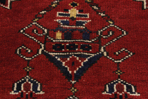 handmade Traditional Antique Antique Rust Blue Hand Knotted RECTANGLE 100% WOOL area rug 4x7