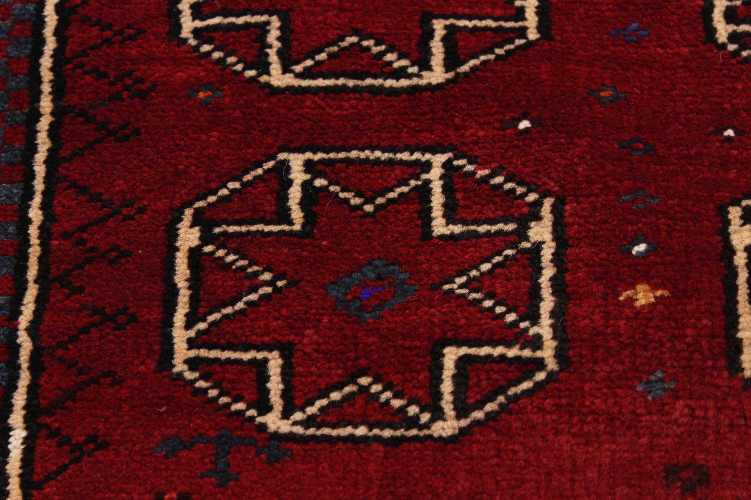 handmade Geometric Antique Balouchi Rust Tan Hand Knotted RECTANGLE 100% WOOL area rug 3x4