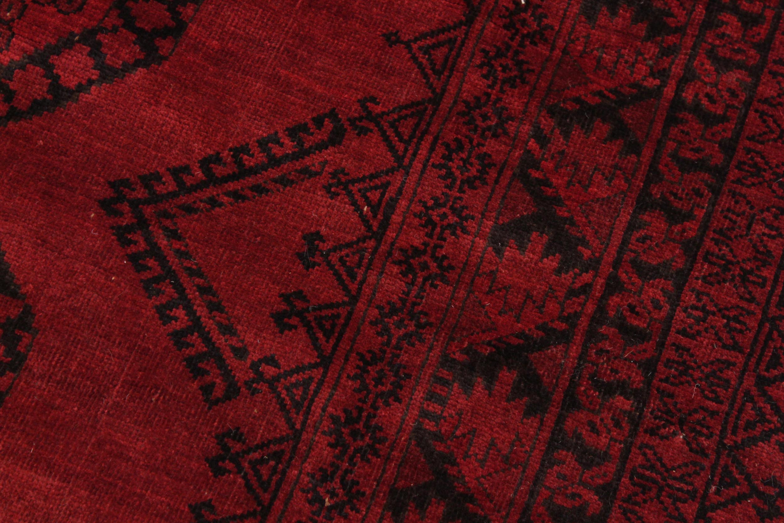 handmade Geometric Antique Bokhara Rust Blue Hand Knotted RECTANGLE 100% WOOL area rug 5x7
