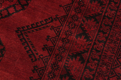 handmade Geometric Antique Bokhara Rust Blue Hand Knotted RECTANGLE 100% WOOL area rug 5x7