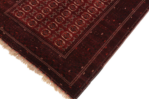 handmade Geometric Antique Khal Muhamm Rust Ivory Hand Knotted RECTANGLE 100% WOOL area rug 7x9