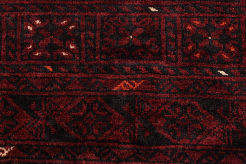 handmade Geometric Antique Khal Muhamm Rust Ivory Hand Knotted RECTANGLE 100% WOOL area rug 7x9