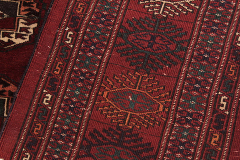 handmade Geometric Antique Red Ivory Hand Knotted RECTANGLE 100% WOOL area rug 7x10