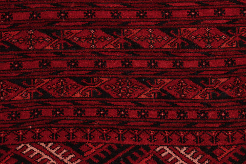 handmade Geometric Antique Red Black Hand Knotted RECTANGLE 100% WOOL area rug 7x10
