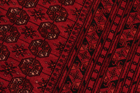handmade Geometric Antique Red Black Hand Knotted RECTANGLE 100% WOOL area rug 7x10