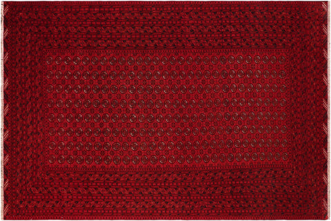 handmade Geometric Antique Red Black Hand Knotted RECTANGLE 100% WOOL area rug 7x10