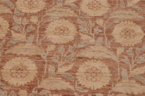 handmade Modern Kafkaz Brown Tan Hand Knotted RECTANGLE 100% WOOL area rug 10' x 14'