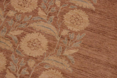 handmade Transitional Kafkaz Brown Tan Hand Knotted RECTANGLE 100% WOOL area rug 10X14