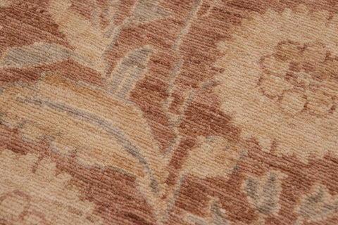 handmade Modern Kafkaz Brown Tan Hand Knotted RECTANGLE 100% WOOL area rug 10' x 14'