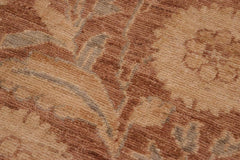 handmade Transitional Kafkaz Brown Tan Hand Knotted RECTANGLE 100% WOOL area rug 10X14