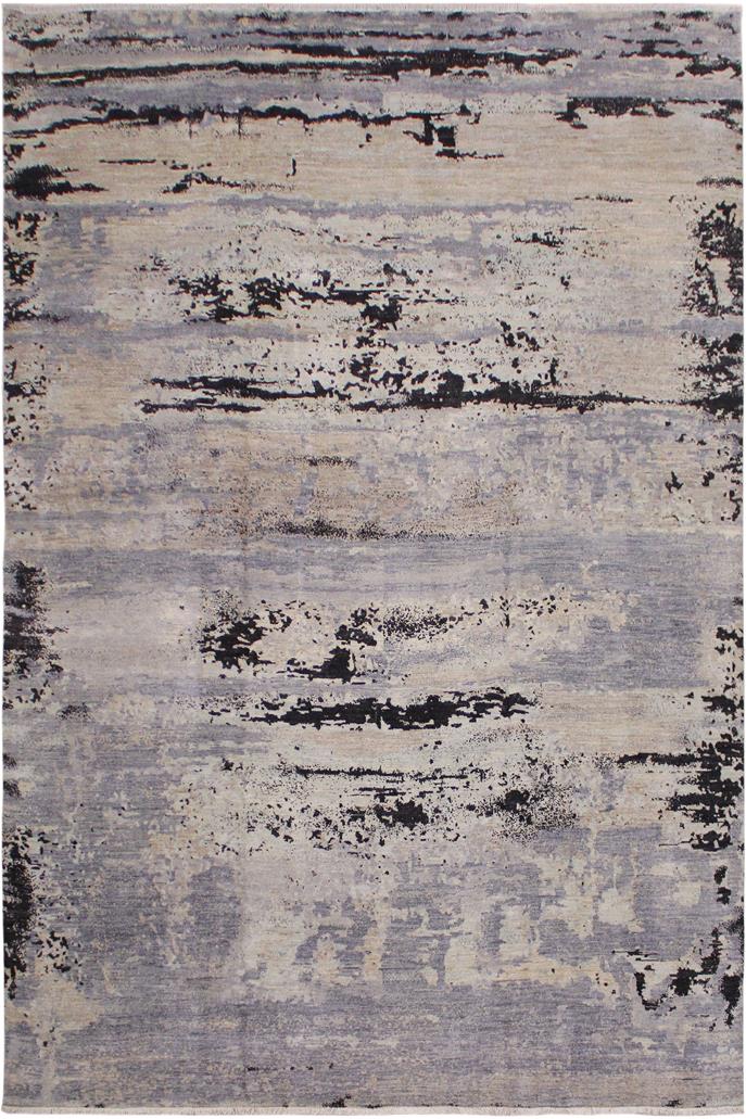 handmade Modern Kafkaz Gray Tan Hand Knotted RECTANGLE 100% WOOL area rug 11X15