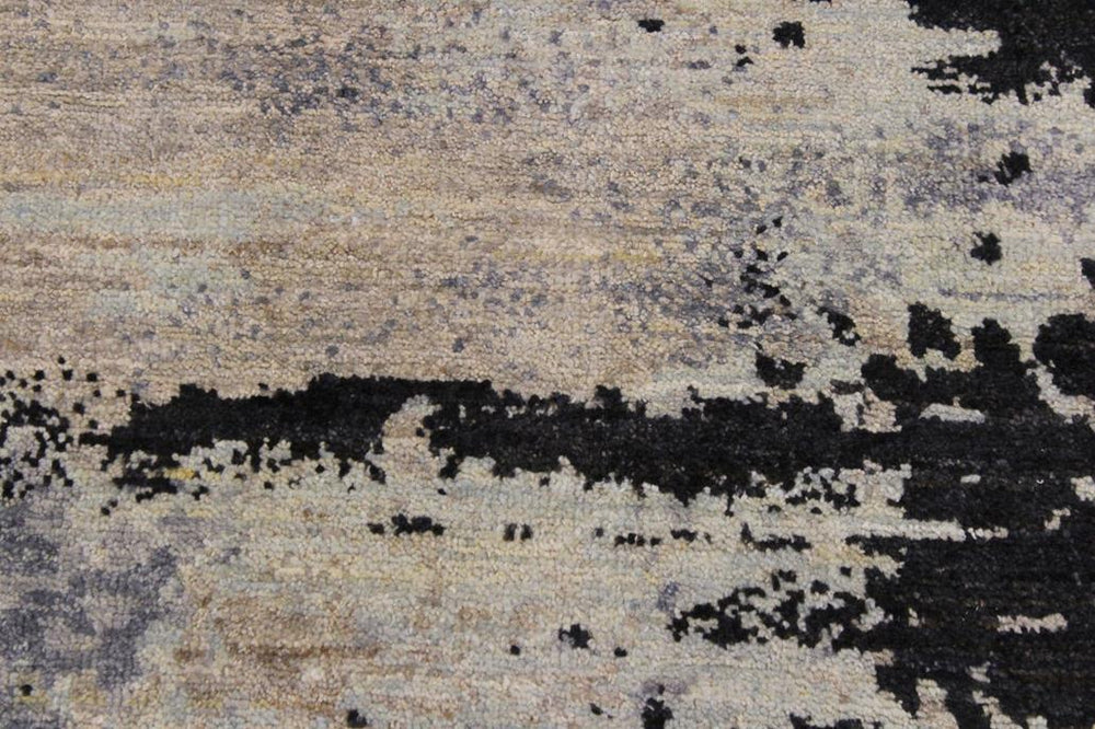 handmade Modern Kafkaz Gray Tan Hand Knotted RECTANGLE 100% WOOL area rug 11X15