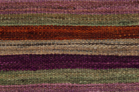 handmade Modern Kilim Rust Purple Hand-Woven RECTANGLE 100% WOOL area rug 3x4