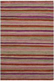 Flat Weave Kilim Antique Navaho Vintage handmade Modern Kilim Rust Purple Hand-Woven Rectangle 100% Wool Area Rug 3x4 